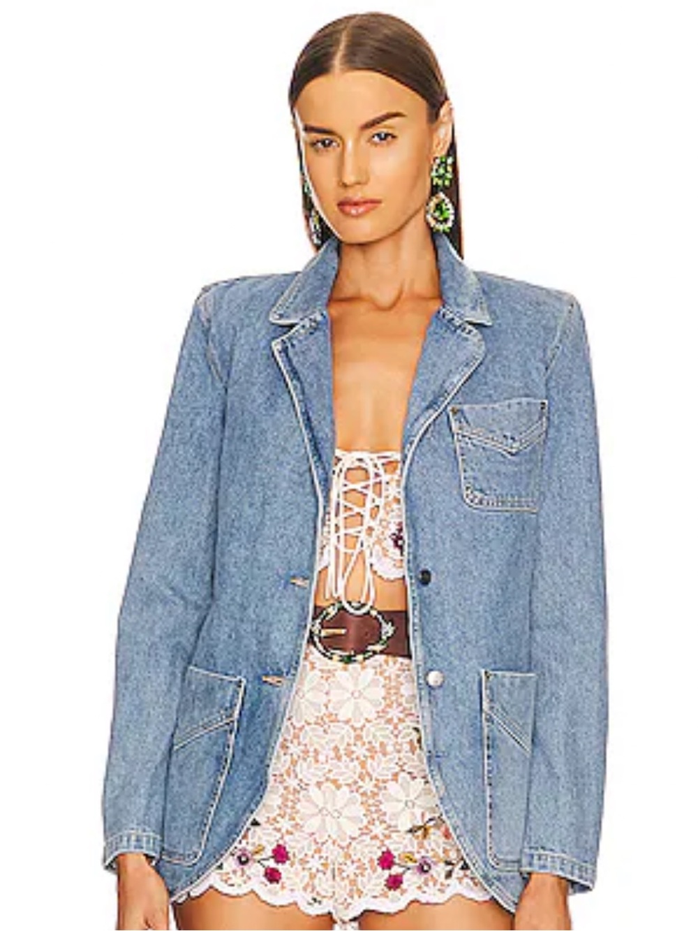 DUNDAS Light Blue Denim Blazer